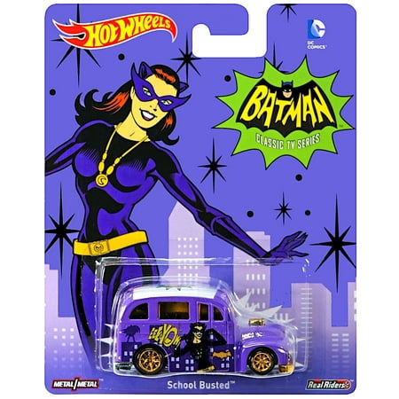 Hot Wheels Catwoman Batman Classic TV Series School Busted Diecast Car 1:64 Scale