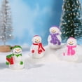 thumbnail image 4 of Fairnull Snowman Figurine Handmade Cute Resin Craft Model Micro Landscape Decoration Miniature Dollhouse Figurines Snow Scene Ornament Christmas Gift, 4 of 10