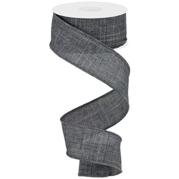 1.5" Royal Canvas Ribbon: Grey (10 Yards)