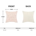 thumbnail image 5 of Coral Polka Dots Pillow Covers 18x18 Inch Pack of 2 Boho Coral Cream Summer Throw Pillow for Couch Brush Strokes Outdoor Pillowscase Square Pillow Case Cushion for Bedroom Home Sofa Decoration, 5 of 6