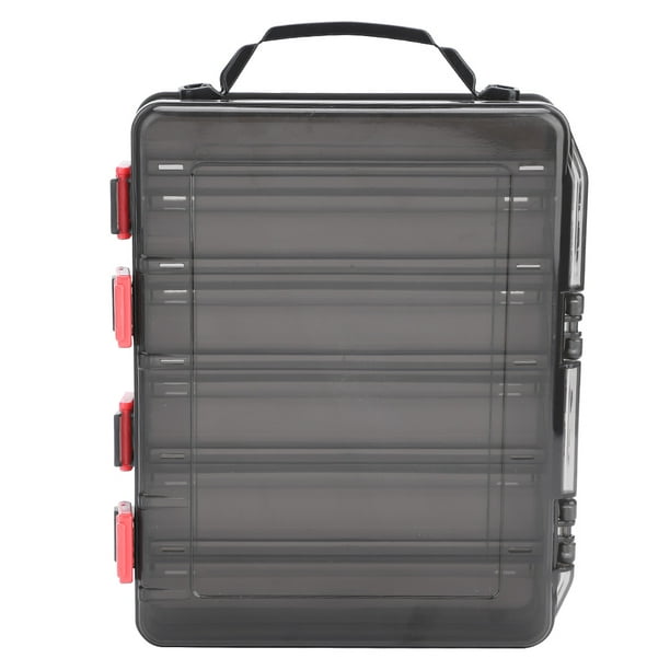 Cajas para aparejos de pesca, caja de almacenamiento de aparejos de pesca de doble cara, caja de almacenamiento de señuelos de pesca diseñada para durar