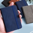 thumbnail image 5 of A7 Pocket Notepad Sewn Binding Notebook with Elastic Band Thick Ink-Proof Soft Cover Writing Pad 9-color Lightweight Journal with Smooth Paper for Meeting Records,Travel Memos(100shts./1pcs),Pink, 5 of 9
