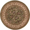 thumbnail image 1 of Well Woven 549354R Sarouk Traditional Round Rug, Green - 3 ft. 11 in., 1 of 5