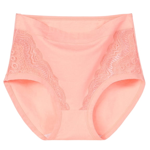 Lumtrix Womens Underwear Seamless No Show Full Coverage Briefs Breathable Comfort High Waisted Panties Light pink 4XL
