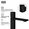 thumbnail image 4 of VIGO Matte Stone Anvil Composite Round Vessel Bathroom Sink in White with Gotham Faucet and Pop-Up Drain in Matte Black, 4 of 10