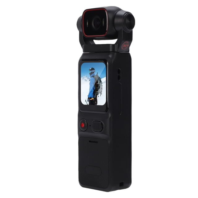 Cámara De Video Portátil 4K HD Cabezal Giratorio De 180 WiFi Estabilización Giroscópica De 6 Ejes Videocámara De Mano Gran Angular Con Aplicación Para Viajes