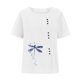thumbnail image 4 of Camisas Para Mujer Tops Blusas Casual Algodón Y Lino Top Impreso Manga Corta Botón Túnica Camiseta Blusa Odeerbi ODB139526, 4 of 5