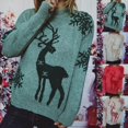 thumbnail image 4 of Suéteres de punto sueltos navideños para mujer, jersey de otoño e invierno, prendas de punto informales cálidas que combinan con todo, camisetas suaves para mujer, 4 of 5