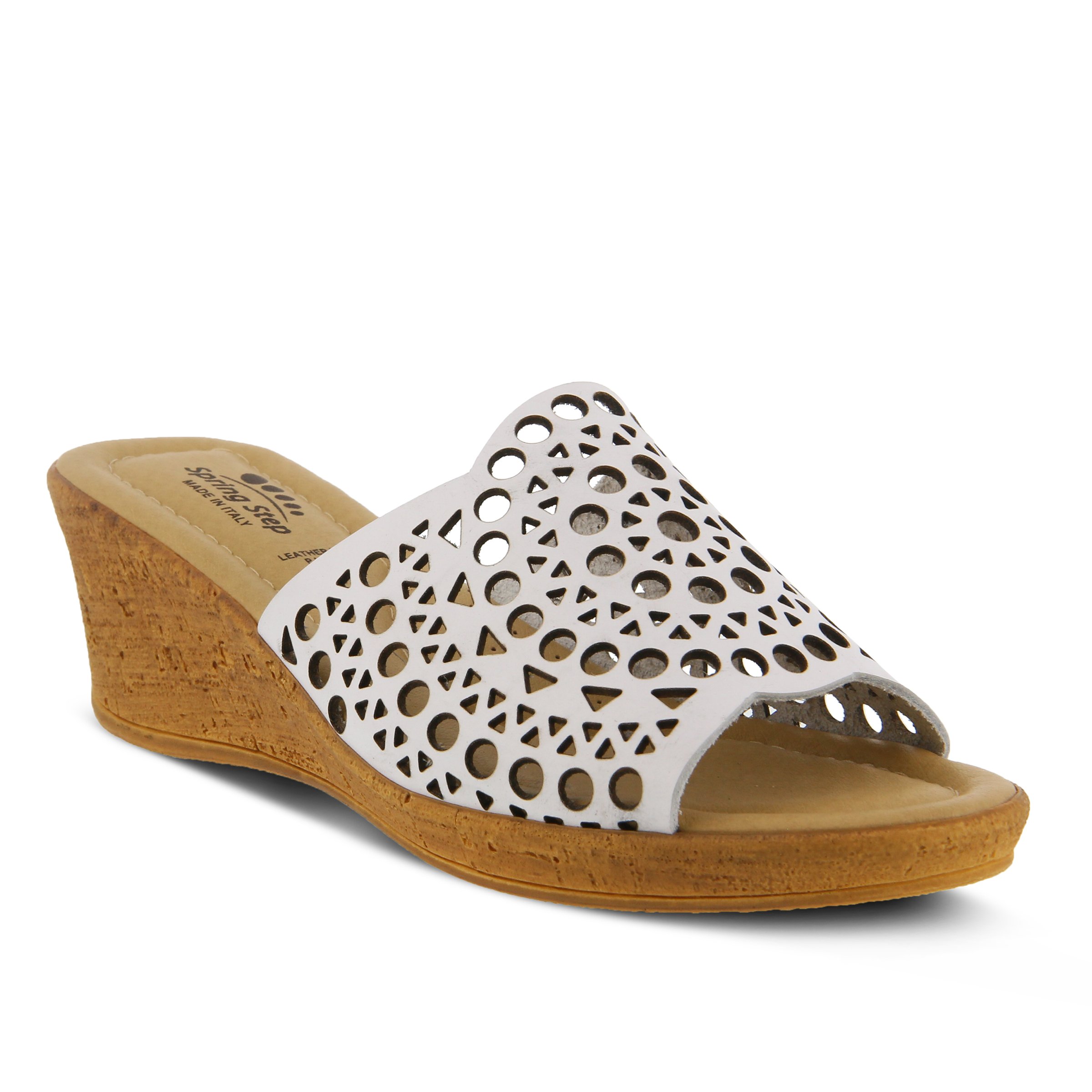 spring step white sandals