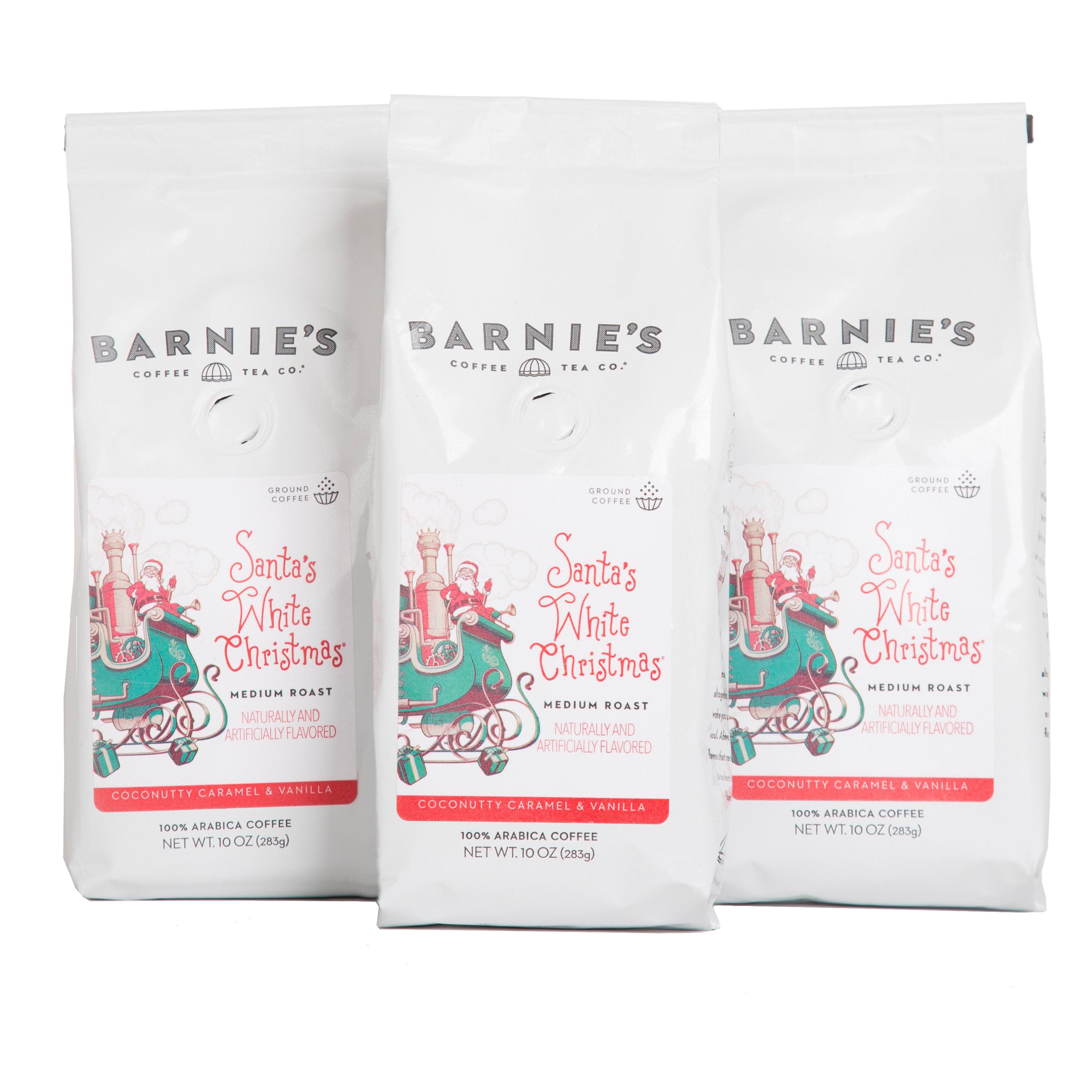 barnies santa white christmas