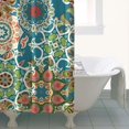 thumbnail image 4 of Multicolor Ethnic Floral Pattern Shower Curtain 36"x72" ,Bathroom Decorative Shower Curtains Set with 12 Hooks,Modern Waterproof Washable Shower Curtain, 4 of 6
