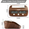 thumbnail image 2 of FFIY Chess Clock Digital Chess Timer Professional for Board Games Timer with Alarm Function (Official Store) Wood Appearance, 2 of 6