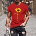 thumbnail image 6 of Afuyipoi Men's Letter Print T-Shirt,Round Neck Athletic Shirts & Tops Short Sleeve Moisture-Wicking Tees Red L, 6 of 7