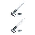 thumbnail image 2 of Riwesomey Display Vernier Caliper Electronic 0.2mm Regla de medición Micrómetro Indicador de botón Carpintería portátil Funciona con 2 2 Botones, Plata 2piezas, 2 of 6