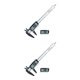 thumbnail image 2 of Riwesomey Display Vernier Caliper Electronic 0.2mm Regla de medición Micrómetro Indicador de botón Carpintería portátil Funciona con 2 2 Botones, Plata 2piezas Riwesomey CBP165067, 2 of 6