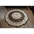 thumbnail image 2 of Rug Legend TWIST Free Shape 3D Hand Carved Traditional Oriental 5x5 Round 3375, 2 of 5