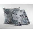 thumbnail image 2 of 18" Gray White Butterfly Suede Throw Pillow, 2 of 4