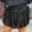 Black, variant on Women Sequin Skirt Sparkly Cute High Waist Ruffle Flowy Shiny Glitter Mini Short Skirts Pleated Club Party Skirt