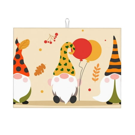 

Sigee Three Gnomes With Balloons for Dish Drying Mat for Kitchen Counter Premium Kitchen Drying Mat 18 x 24 Dish Drying Pad
