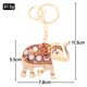 thumbnail image 3 of Llavero de lujo con diseño de elefante y sol de cristal dorado, 3 of 3