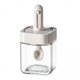 thumbnail image 1 of Tarro de especias,Tarro de especias con tapa retráctil para guardar cucharas,Recipiente para condimentos y pimentero multifunción,Organizador de aperitivos para la cocina,caja de, 1 of 8