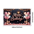 thumbnail image 3 of Festive Design Happy Birthday Banner Elegant Decoration for Birthday Celebration Event Party, 3 of 7