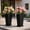 Black, variant on Front Porch Planters Outdoor Set , Plastic Planters for Outdoor Plants with Drainage, Extra Large Outdoor Planter Pots, Tapered Tall Planters for Front Door & Indoor Plants.