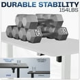 thumbnail image 2 of VIVO White Electric Stand Up Desk Frame, Single Motor Standing Adjustable Base, 2 of 8