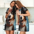 thumbnail image 4 of Disketp Playful Smile Cute Dog para Camisón Corto de Manga Corta para Mujeres, Camisón Cómodo con Escote Redondo, Bonito y Confortable, 4 of 6