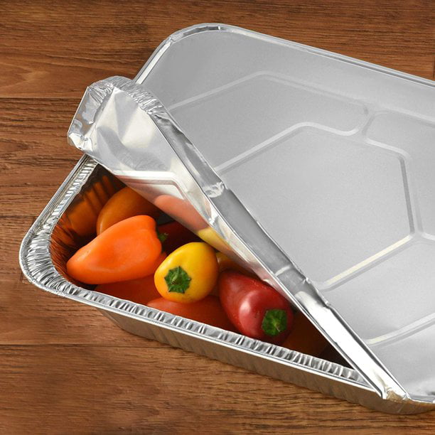 Aluminum Pans 9x13 (30-Pack) - EXTRA HEAVY DUTY - Durable Deep Half-Size Disposable  Foil Tins for Grilling, Baking, Cooking, Roasting, Freezing, Serving Food &  …
