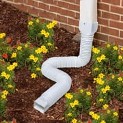 Rain Gutter Downspout Extensions Flexible,Drain Downspout Extender Connector 21-60,Screws for Included,White,2 pack