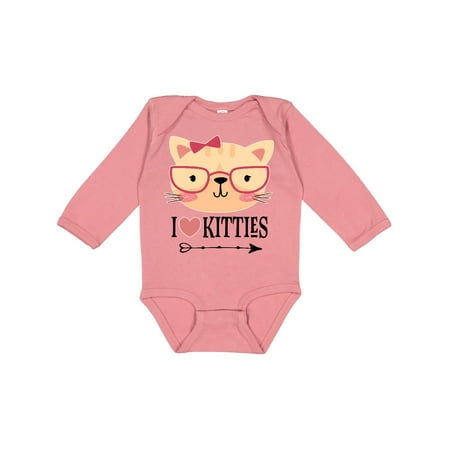 

Inktastic Cat Lover I Love Kitties Gift Baby Girl Long Sleeve Bodysuit