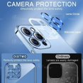 thumbnail image 4 of 2024 New High Quality Plating Clear Phone Case For iPhone 16 15 14 11 12 13 Pro Max Plus Soft TPU Shockproof Bumper Cover funda Silver For iPhone 12 ProMax, 4 of 6