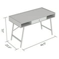 thumbnail image 4 of Safdie & Co. Computer Desk-49"/Natural W/T White Drawers/White Metal, 4 of 4