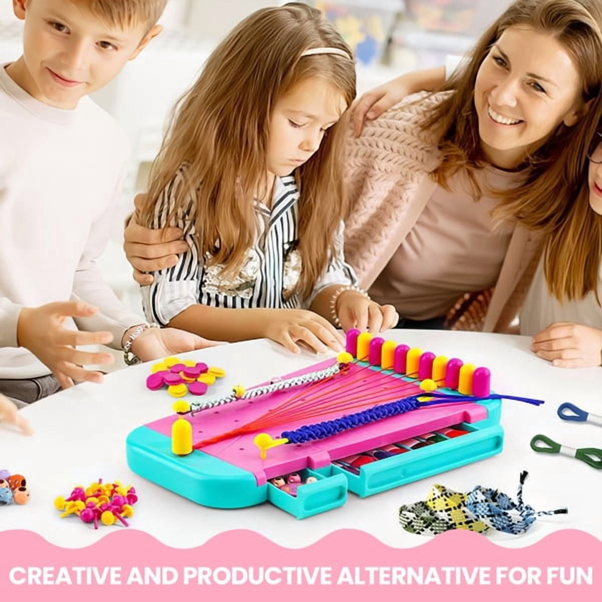Friendship Bracelet Making Kit for Girls - DIY Arts and Crafts Birthday Gifts for 8-12 Years Old Kids, Multi-Coloured Bracelets String Jewelry Maker Kits Toys Children's Party Travel Activity