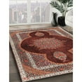 thumbnail image 2 of Ahgly Company Indoor Rectangle Traditional Saffron Red Medallion Area Rugs, 6' x 9', 2 of 6