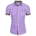 thumbnail image 1 of Men's Plaid Printed Button Short Sleeve Shirts Men's Casual Fashion Short Sleeve Shirts2XL, 1 of 4