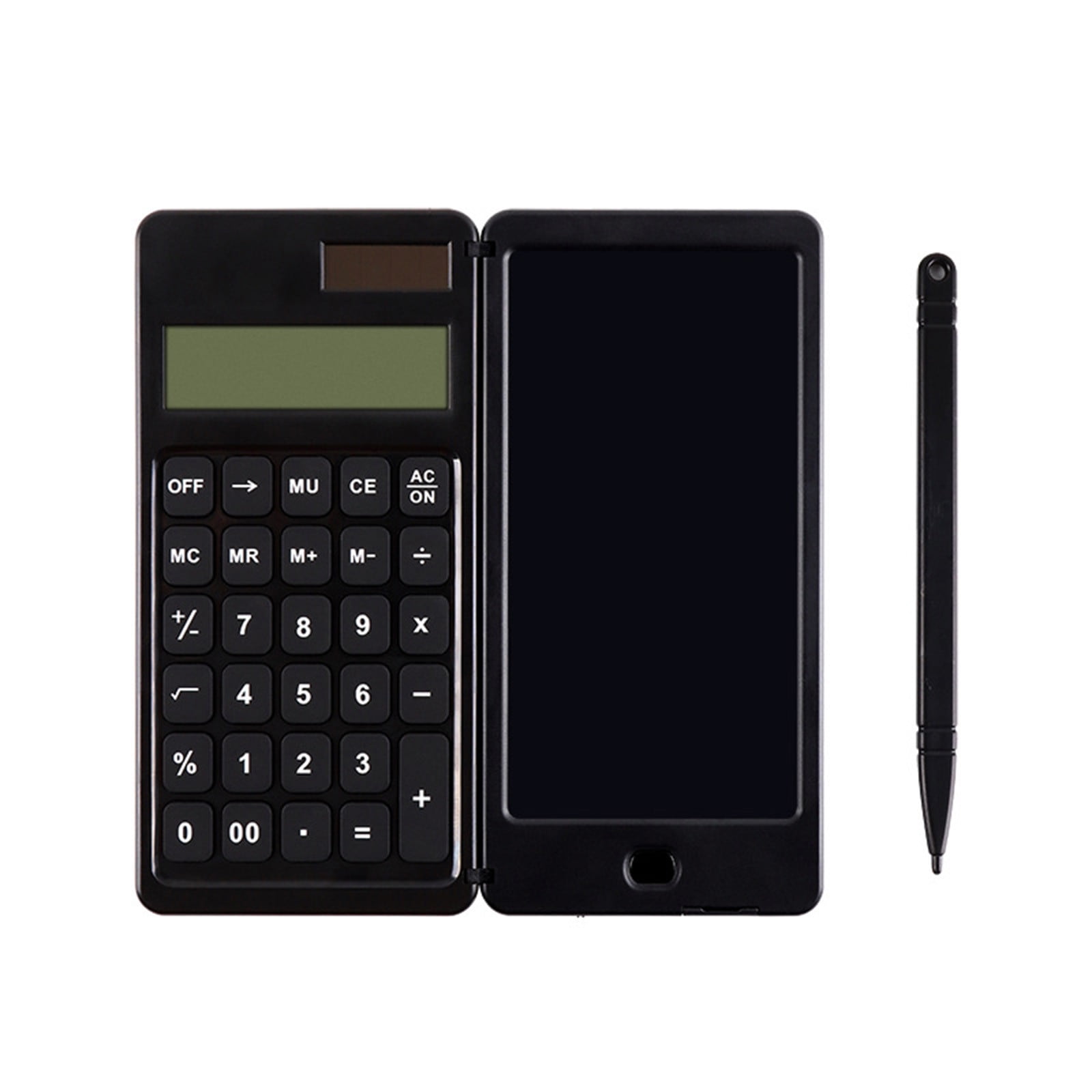 BCZHQQ Portable Calculator with Large 6.34x3.07 LCD Display & Silent Buttons,Dual Solar & Battery Power,Perfect for Office,School,Includes Pen