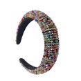 thumbnail image 1 of Minnieouse Diademas con cuentas de cristal, diamantes de imitación flexibles, tocados de moda para el cabello para mujer, accesorios de colores brillantes Accesorio para el cabello colorido oscuro Minnieouse AP010971-06B, 1 of 5