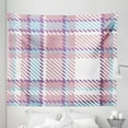 thumbnail image 1 of Checkered Tapestry, Antique Clothing Pattern Design with Retro Display English Culture, Fabric Wall Hanging Decor for Bedroom Living Room Dorm, 5 Sizes, Lilac Purple Pale Blue, by Ambesonne, 1 of 1