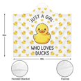 thumbnail image 3 of Cozy Plush Cute Duck Pattern Wearable Blanket Hoodies for Bedding Travelling Yellow Ducks Hooded Blankets for Women Men Adults Duck Lovers Decor Birthday Gifts 60×80 Inch, 3 of 5