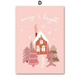 thumbnail image 1 of Cuadro de dibujos animados de Papá Noel, muñeco de nieve, azúcar, hombre, coche, Feliz Navidad, arte de pared, carteles, imágenes impresas, decoración de habitación de niños, pintura de lienzo Nórdico, 1 of 4