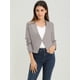 thumbnail image 3 of Día de San Patricio Chaqueta Corta Casual De Negocios De Oficina De Trabajo Sin Cuello Para Mujer Gris L, 3 of 6