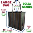 thumbnail image 3 of Set Paquete de 2 Bolsas Grandes Reutilizables, Bolsas de Mercado/Bolsas de Mandado con Fuelle y Asas Largas, Bolsas Ecológicas de Comestibles con Malla Resistente y Duradera Multicolor, 3 of 4