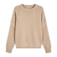 thumbnail image 4 of Women's Sweaters Fall Long Sleeve Crew Neck Oversized Pullover Tops Winter Fashion Versatile Sweater Tops, 4 of 5