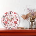 thumbnail image 6 of SKYSONIC Valentine's Day Wall Clock 10 Inch Silent Non Ticking Round Clock Oil Painting Clock Easy to Read Clock for Living Room Bedroom Bathroom Home Decor, 6 of 7