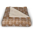 thumbnail image 3 of Creative Products Leaves on Copper Pattern 50x60 Sherpa Fleece Blanket, 3 of 3