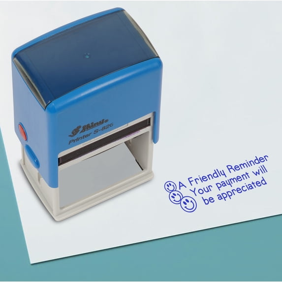 Printtoo Your Payment Will Be Appreciated Self Inking Rubber Stamp Pre,Inked Office Stamp, Home Office Business Stationery, 41 x 24 mm, Blue
