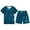 Dark Blue, variant on WOYY Summer Boys Casual Outfits Fish Print Short Sleeve T-Shirt Shorts Set, Sizes 4-5T