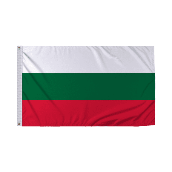 Promopatriot Bulgaria Country Flag 3x5 Ft Outdoor Nylon Double Stitched Edges Canvas Header Brass Grommets 3'x5' Bulgaria